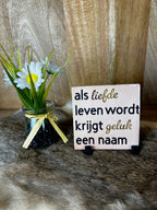 Als liefde leven wordt krijgt geluk een naam